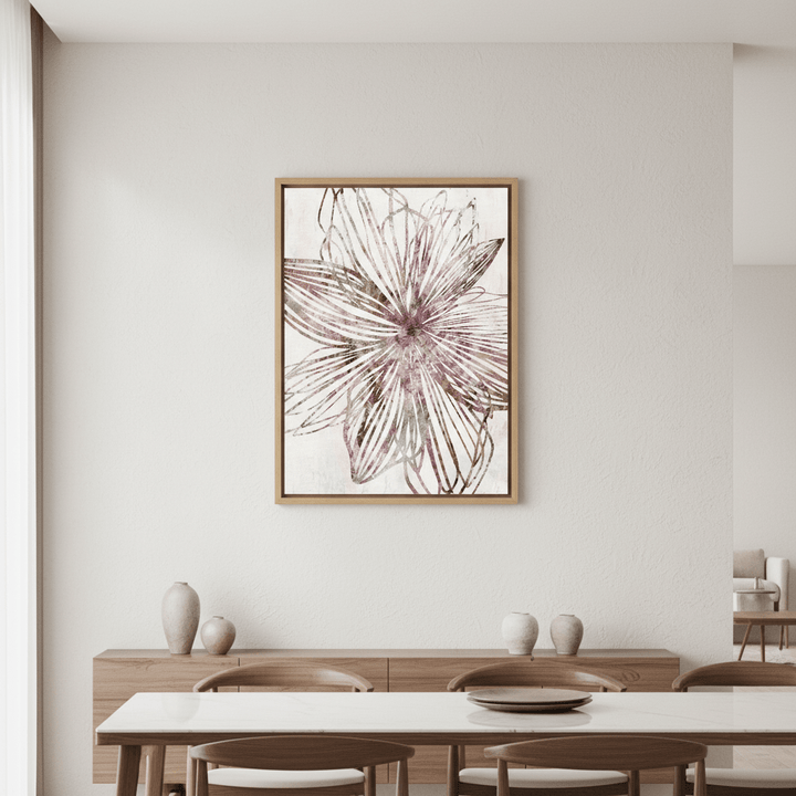 Purple Striped Floral by Deer Muskeeter wall - art - picture - poster