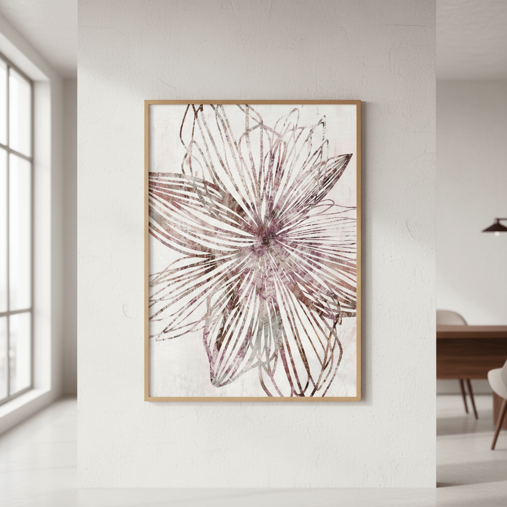 Purple Striped Floral by Deer Muskeeter wall - art - picture - poster