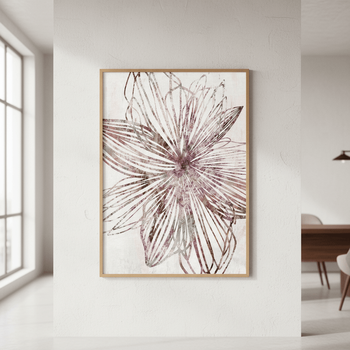 Purple Striped Floral by Deer Muskeeter wall - art - picture - poster