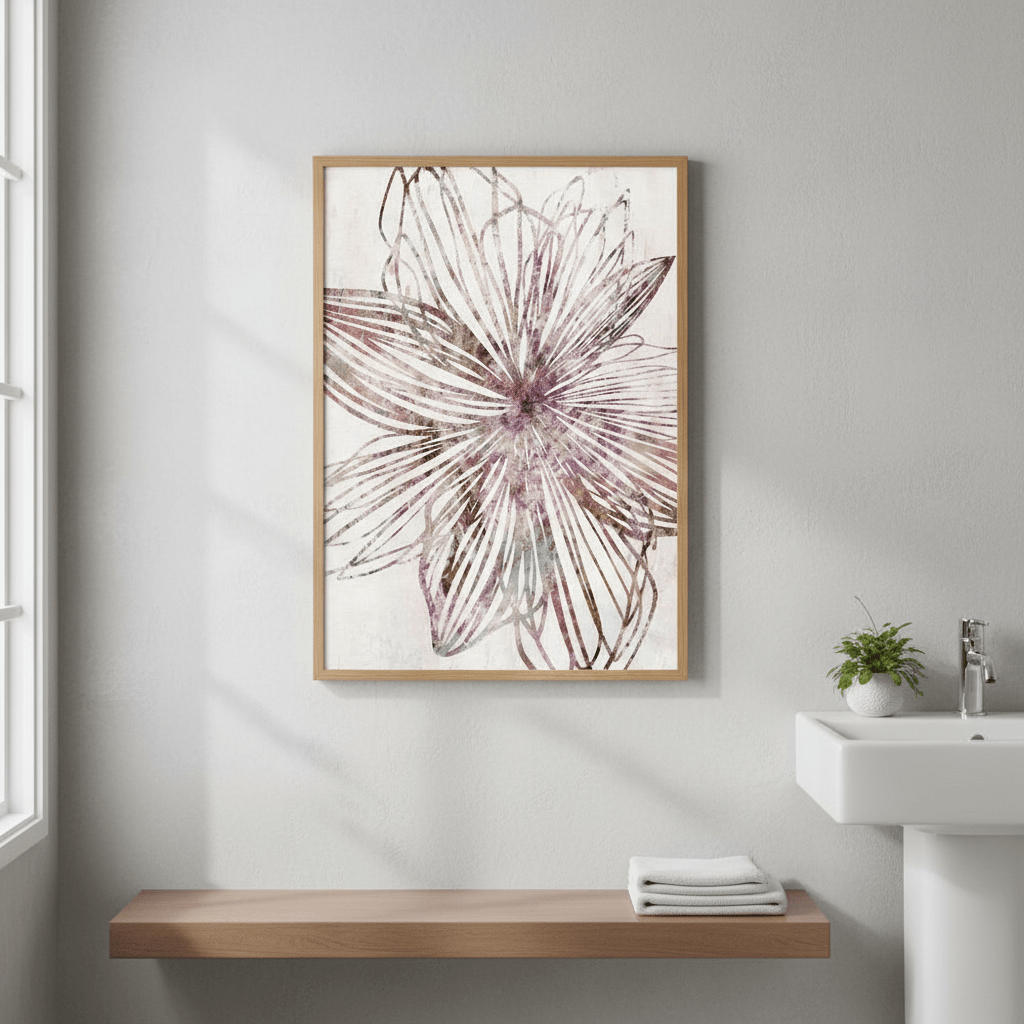 Purple Striped Floral by Deer Muskeeter wall - art - picture - poster