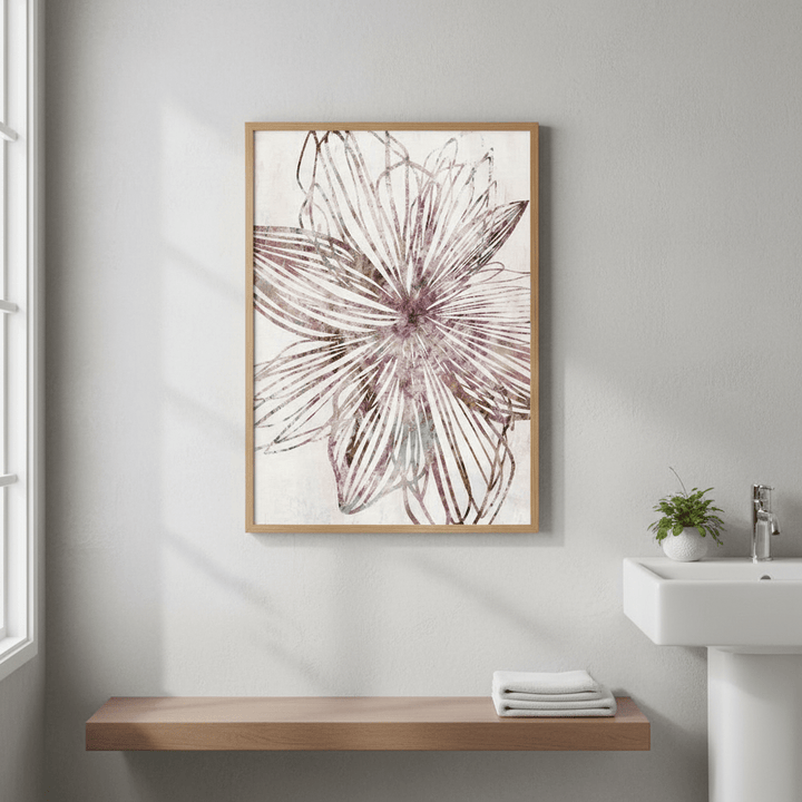 Purple Striped Floral by Deer Muskeeter wall - art - picture - poster