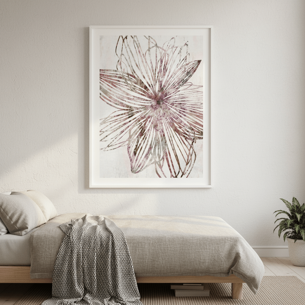 Purple Striped Floral by Deer Muskeeter wall - art - picture - poster