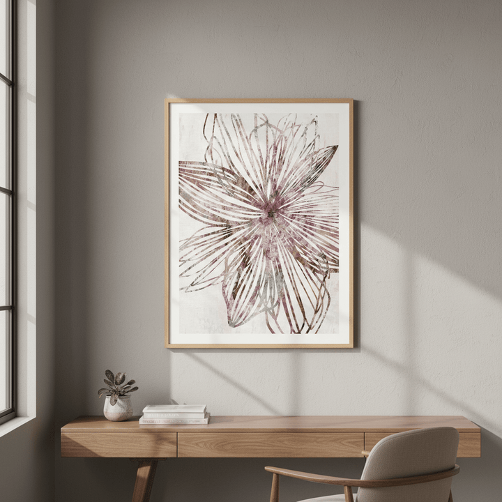Purple Striped Floral by Deer Muskeeter wall - art - picture - poster