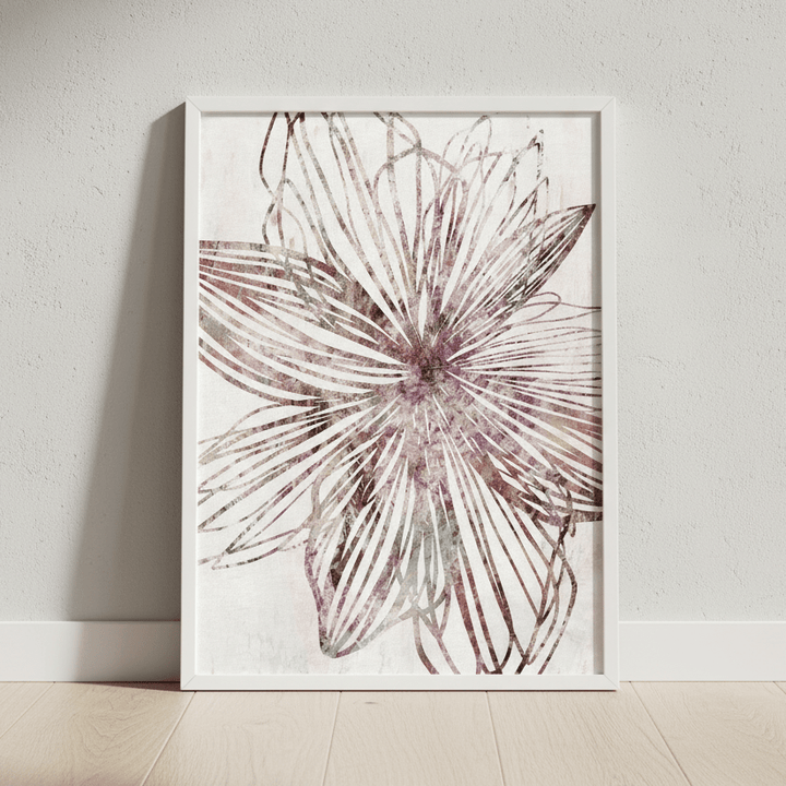 Purple Striped Floral by Deer Muskeeter wall - art - picture - poster