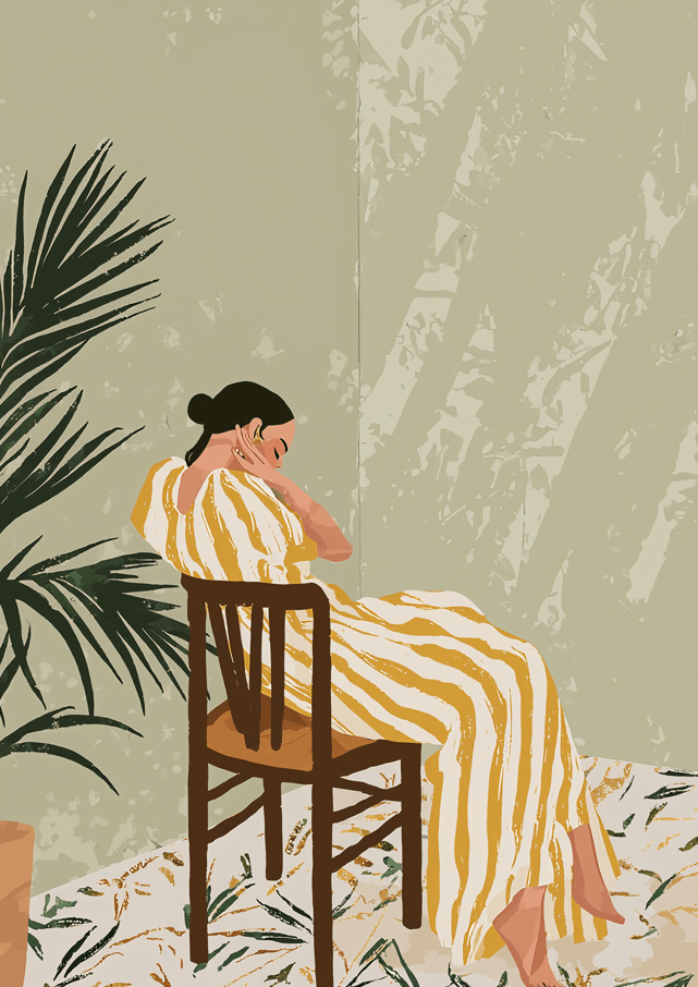 Quiet Corners Wall Art Illustration Calm Poster Print frame