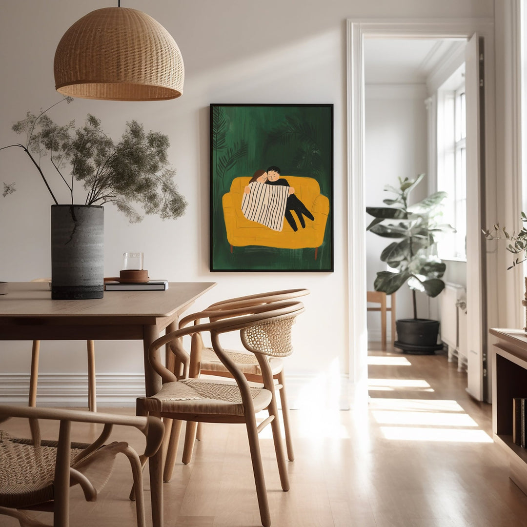 Quiet Togetherness,gallery wall,timber border