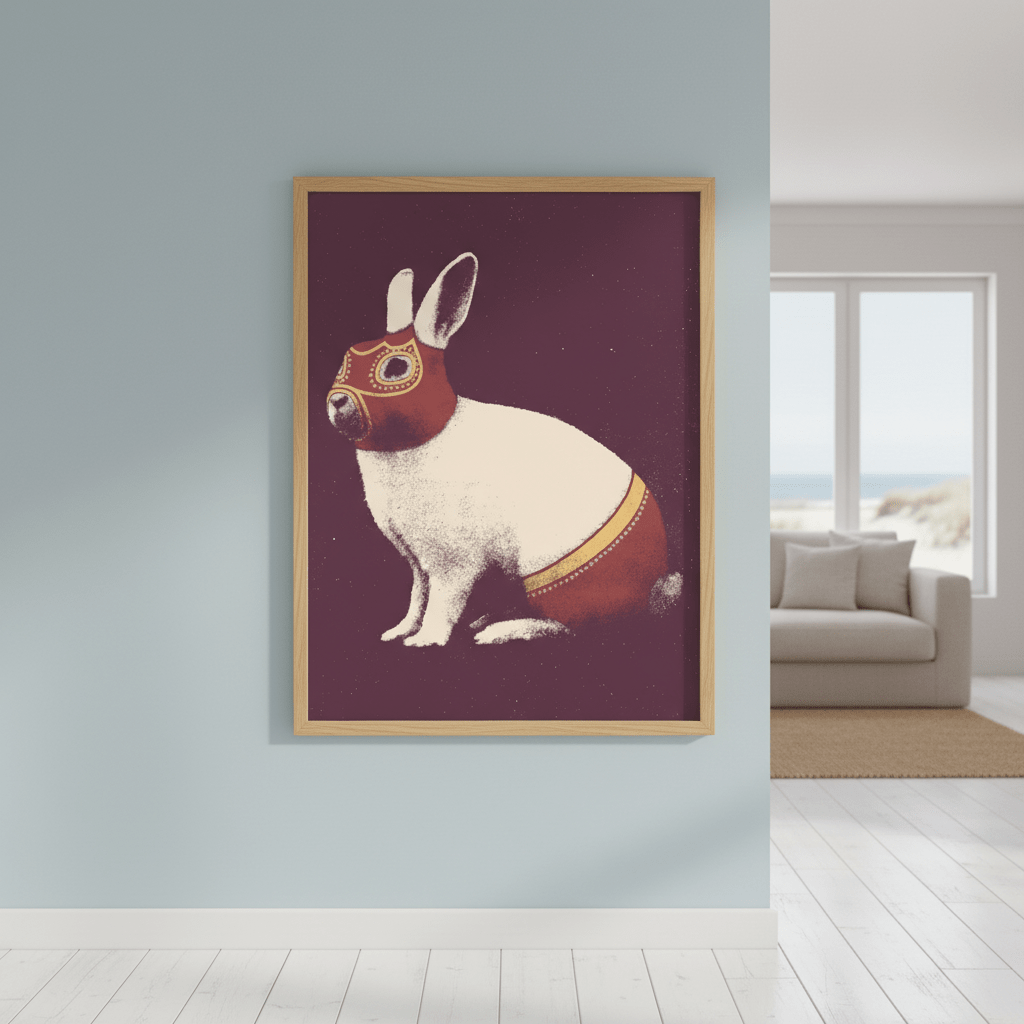 Rabbit Wrestler by Florent Bodart wall - art - picture - poster