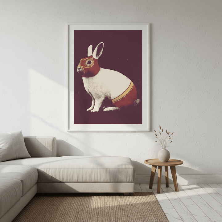 Rabbit Wrestler by Florent Bodart wall - art - picture - poster