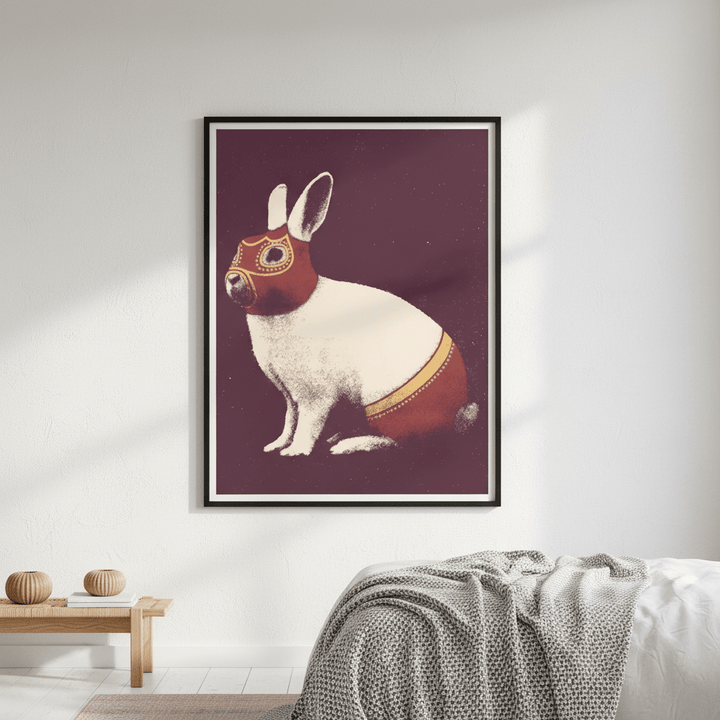 Rabbit Wrestler by Florent Bodart wall - art - picture - poster