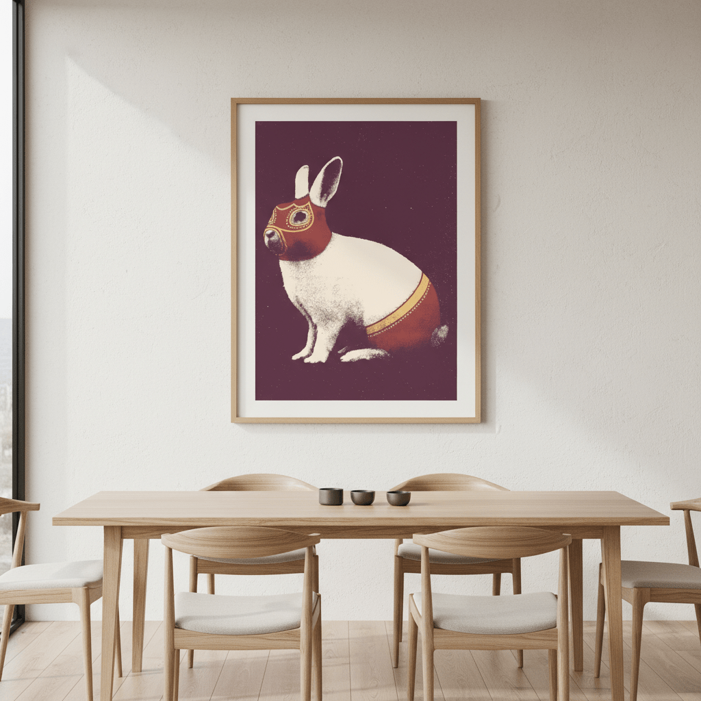 Rabbit Wrestler by Florent Bodart wall - art - picture - poster