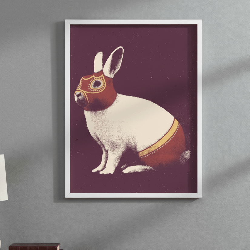 Rabbit Wrestler by Florent Bodart wall - art - picture - poster
