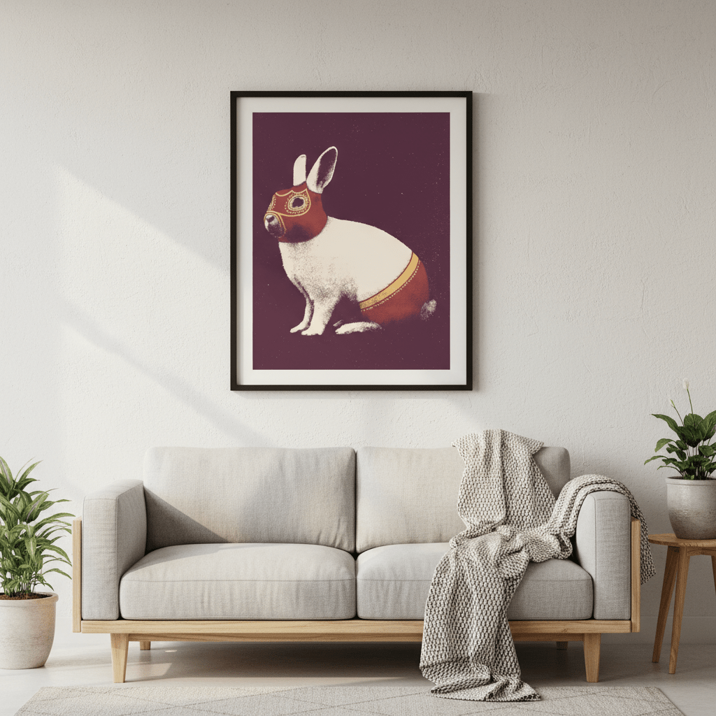 Rabbit Wrestler by Florent Bodart wall - art - picture - poster