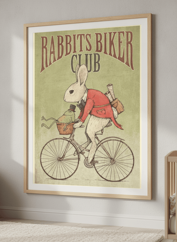 Rabbits Biker Club By Mike Koubou | Art & Canvas Print