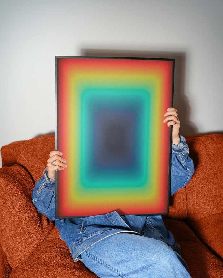 Rainbow Bloom wall - art - picture - poster