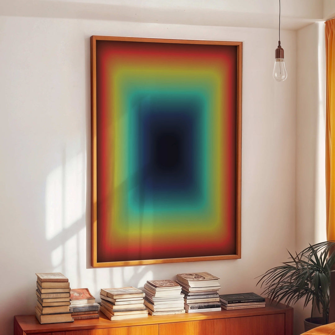 Rainbow Bloom wall - art - picture - poster