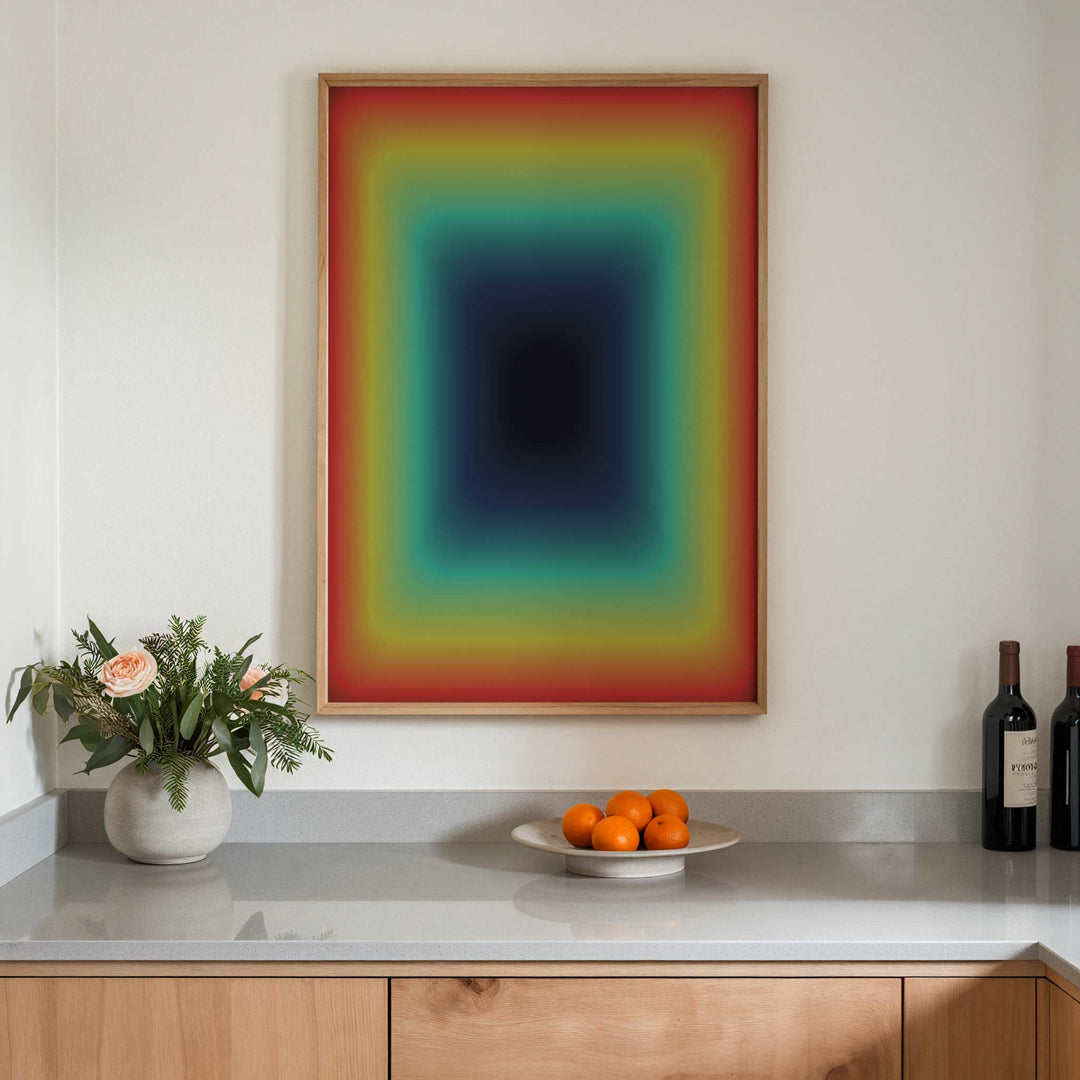 Rainbow Bloom wall - art - picture - poster