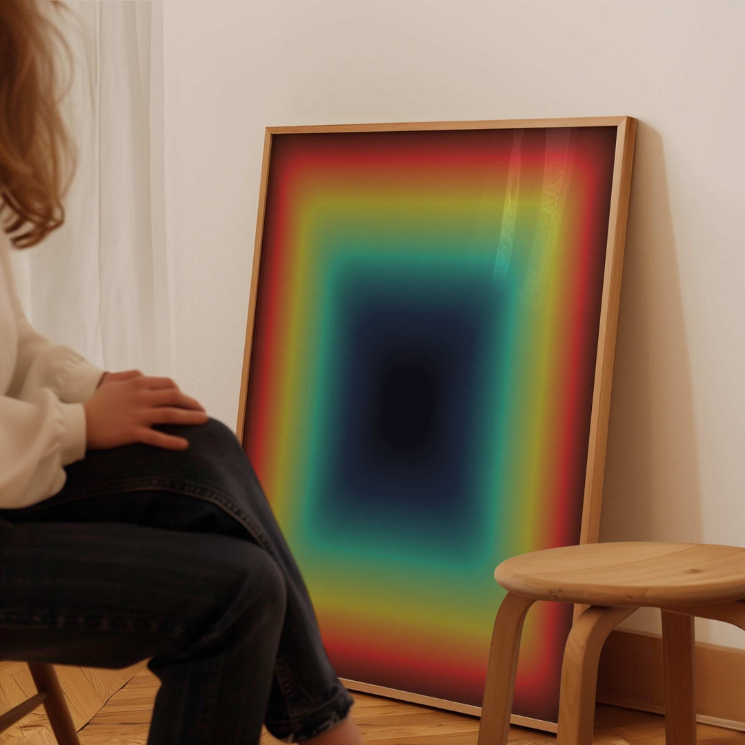 Rainbow Bloom wall - art - picture - poster