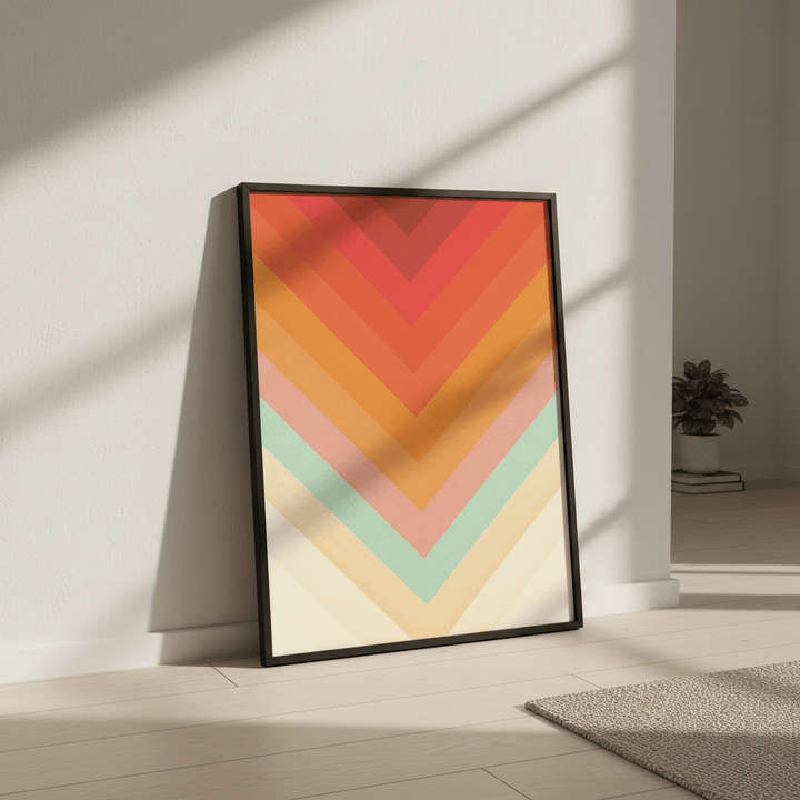 Rainbow Chevrons by Florent Bodart wall - art - picture - poster