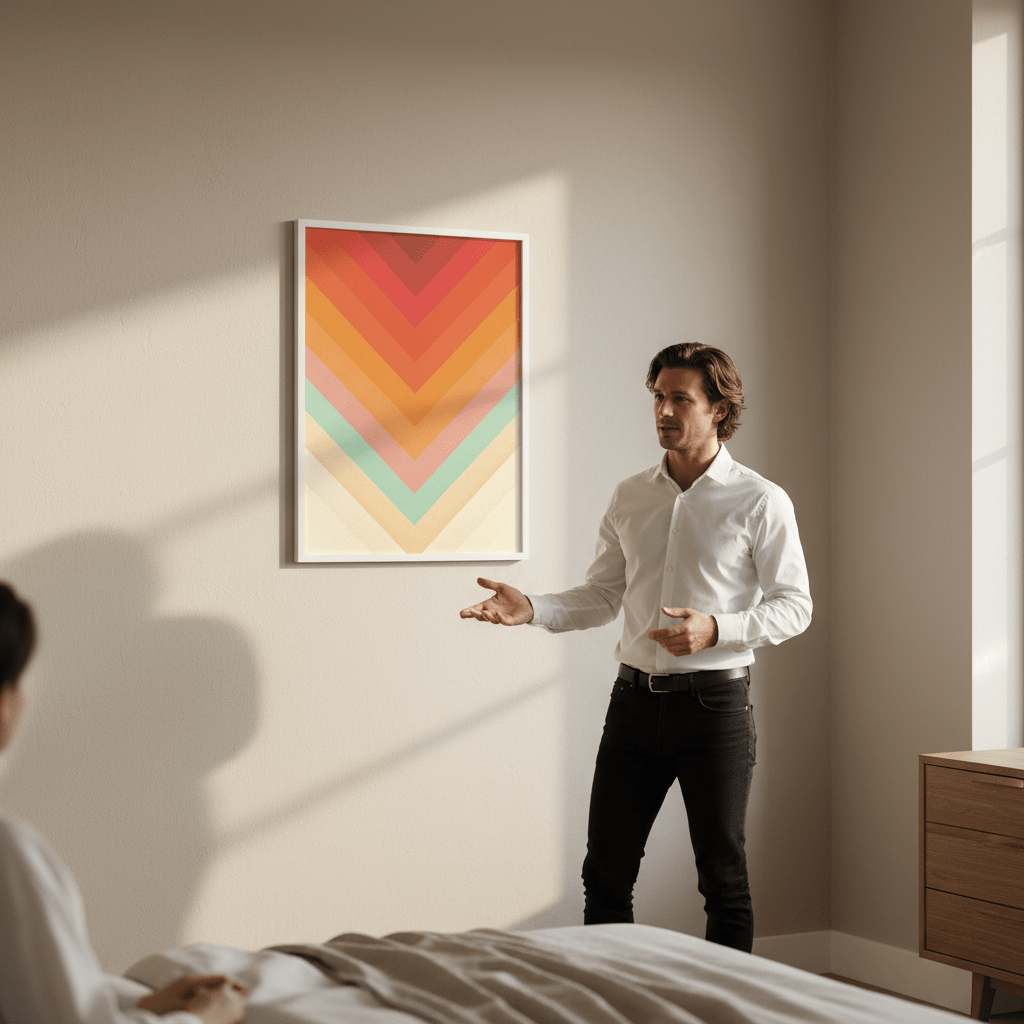 Rainbow Chevrons by Florent Bodart wall - art - picture - poster