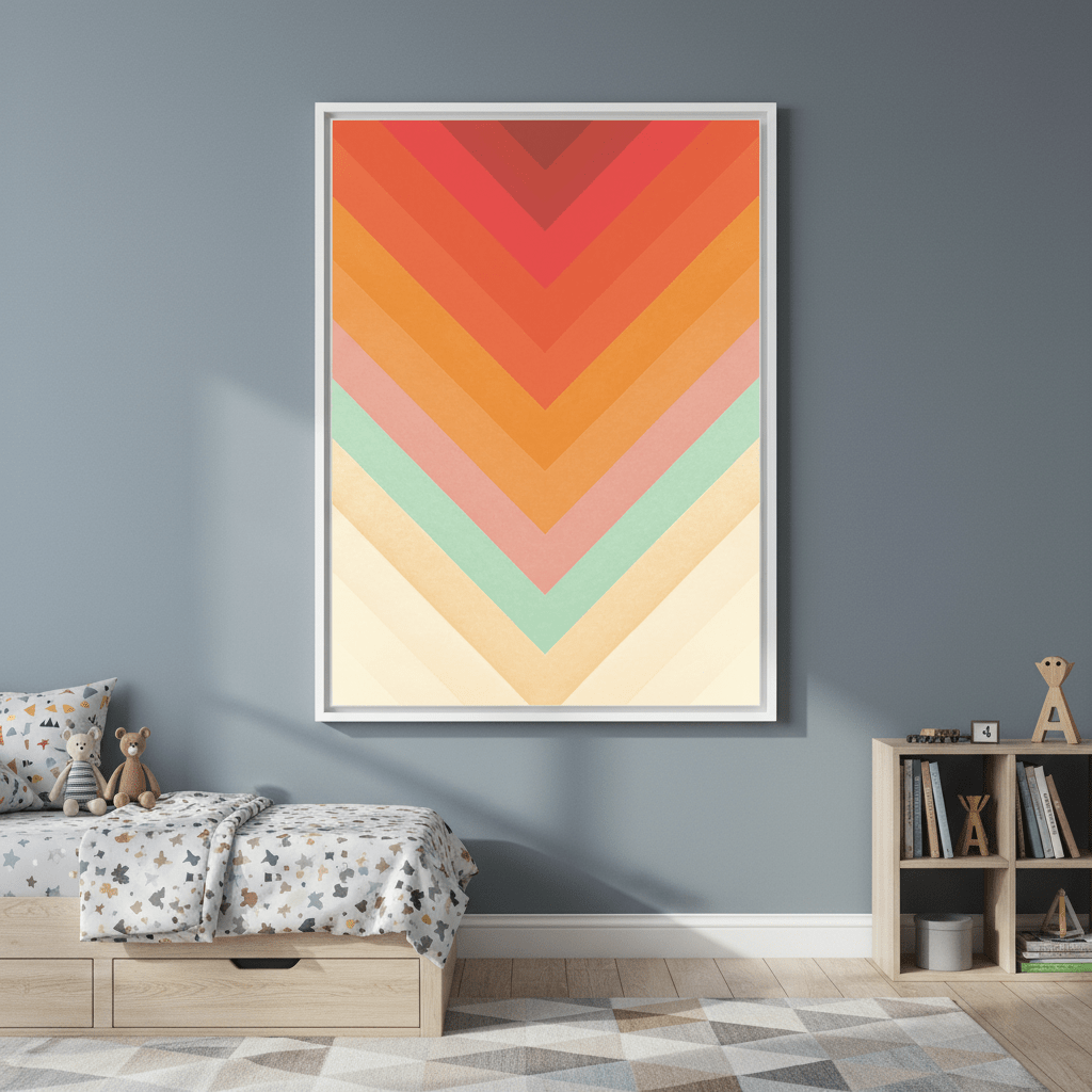 Rainbow Chevrons by Florent Bodart wall - art - picture - poster