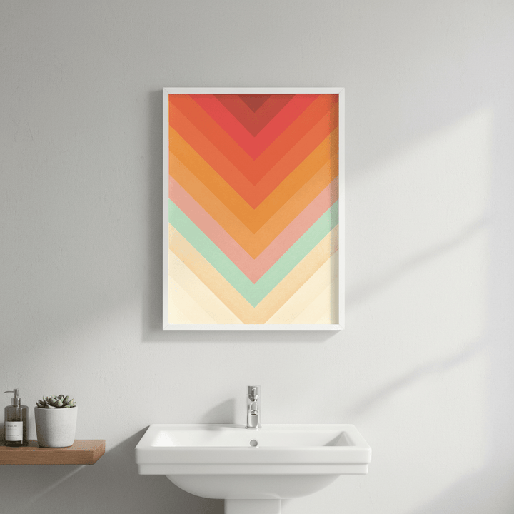 Rainbow Chevrons by Florent Bodart wall - art - picture - poster