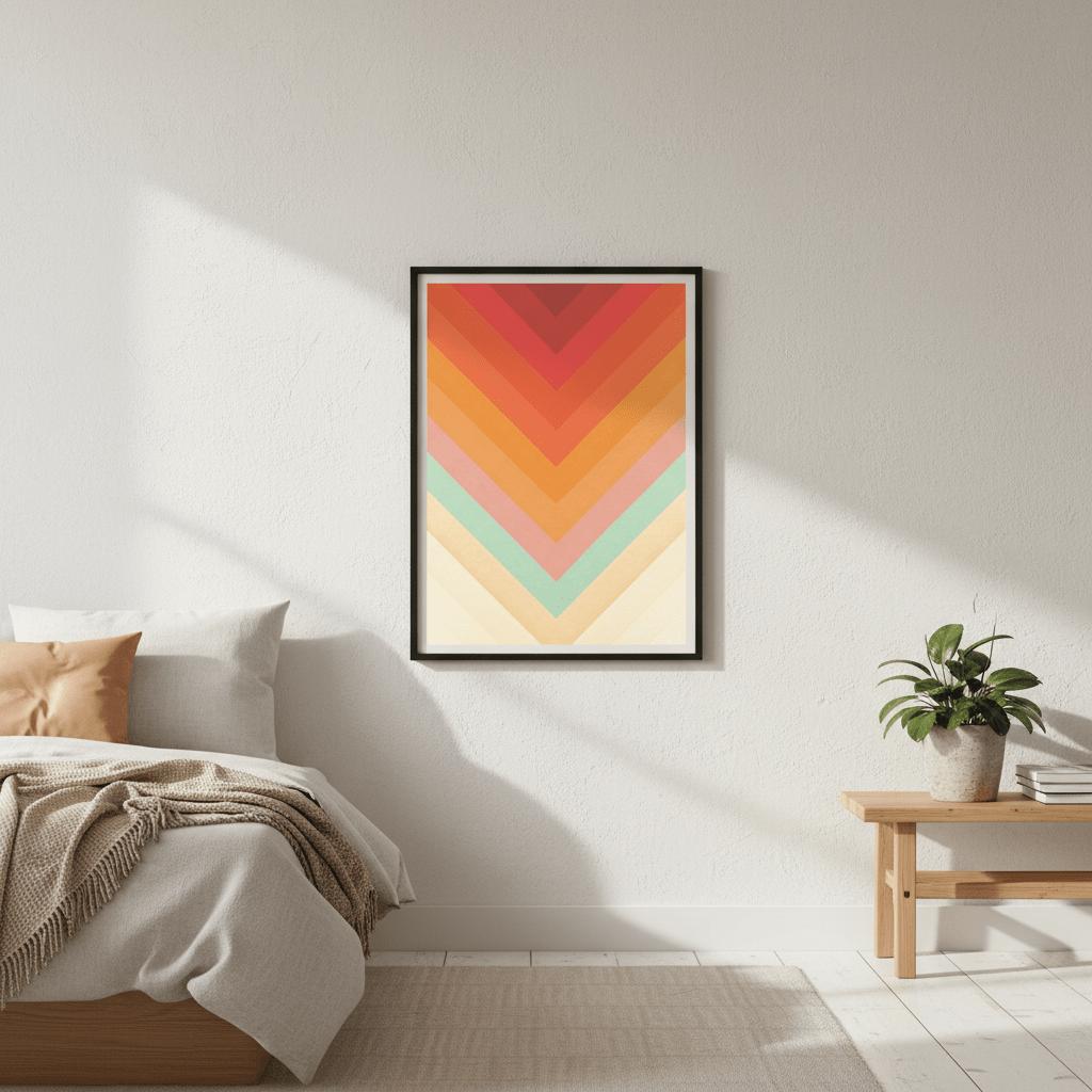 Rainbow Chevrons by Florent Bodart wall - art - picture - poster