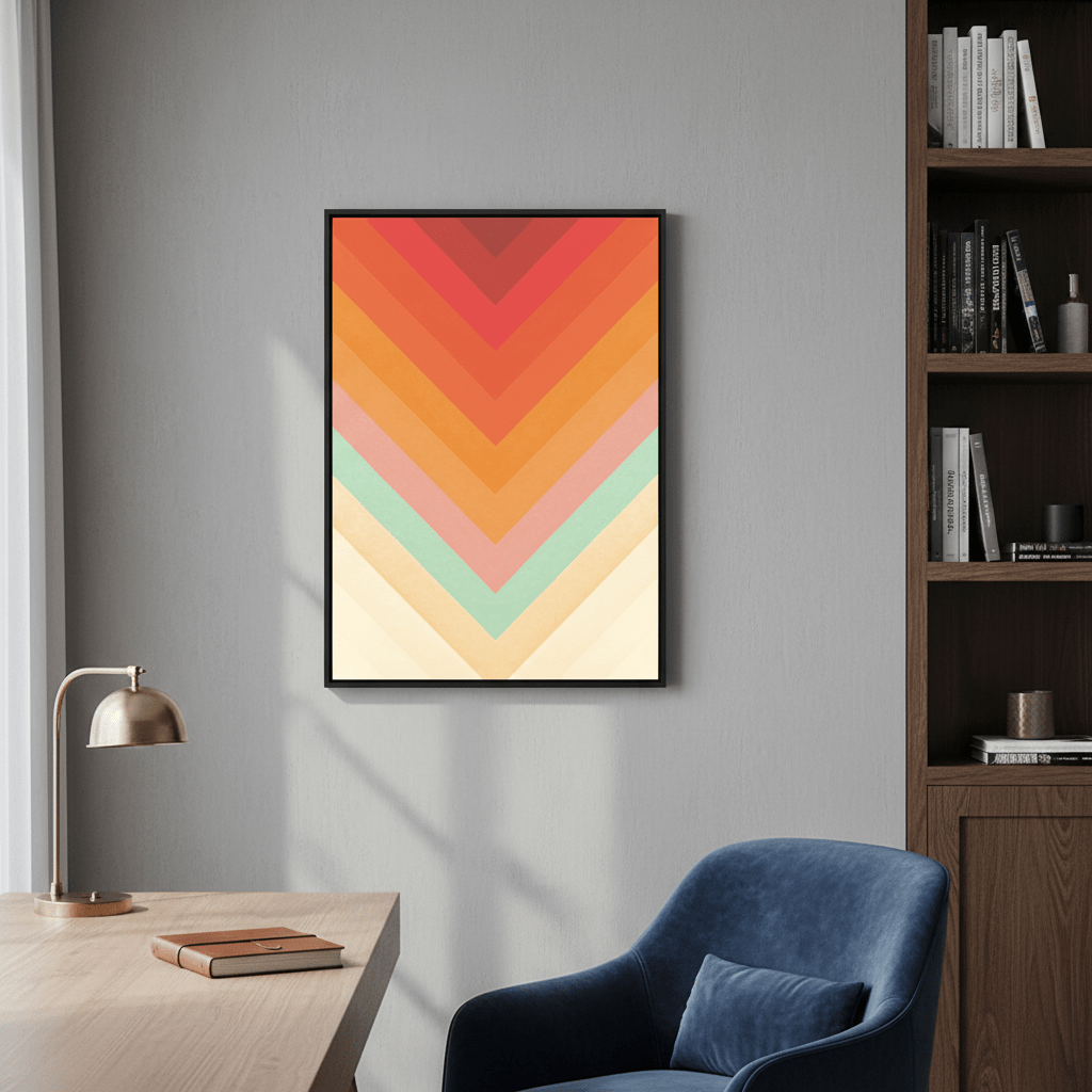 Rainbow Chevrons by Florent Bodart wall - art - picture - poster