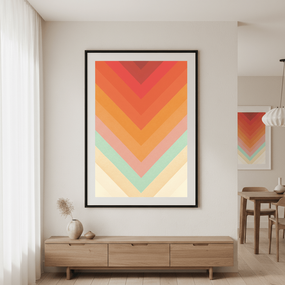 Rainbow Chevrons by Florent Bodart wall - art - picture - poster