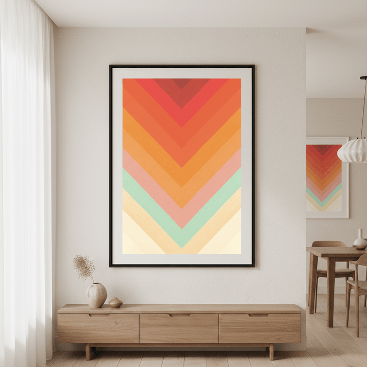 Rainbow Chevrons by Florent Bodart wall - art - picture - poster