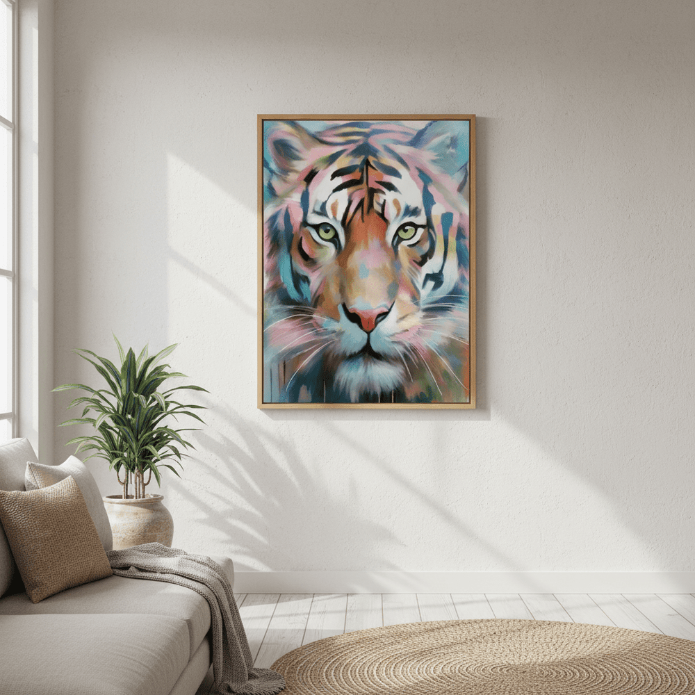 Rainbow Tiger by Inkheart Designs wall - art - picture - poster