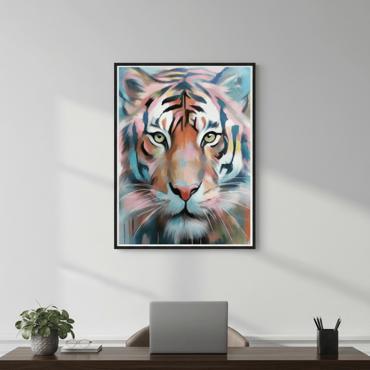 Rainbow Tiger by Inkheart Designs wall - art - picture - poster