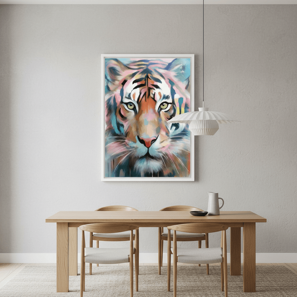 Rainbow Tiger by Inkheart Designs wall - art - picture - poster