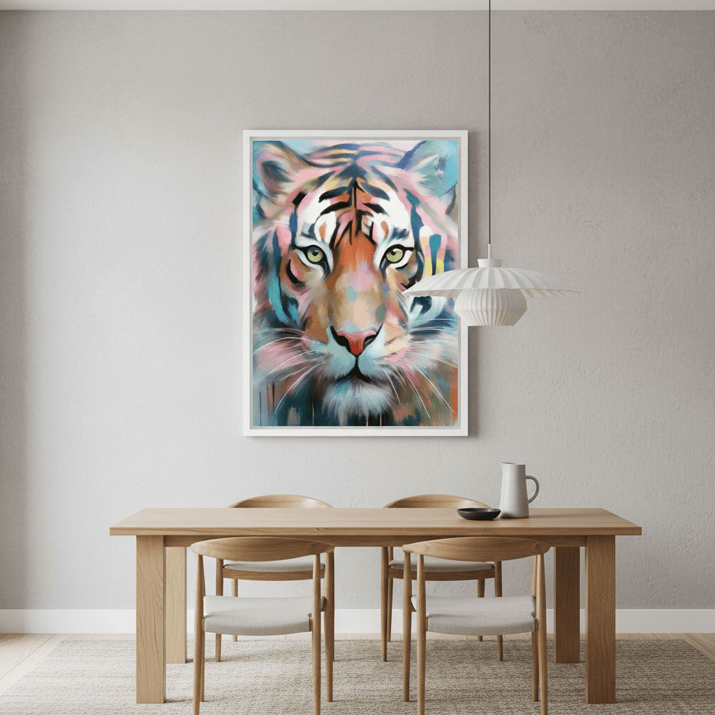 Rainbow Tiger by Inkheart Designs wall - art - picture - poster