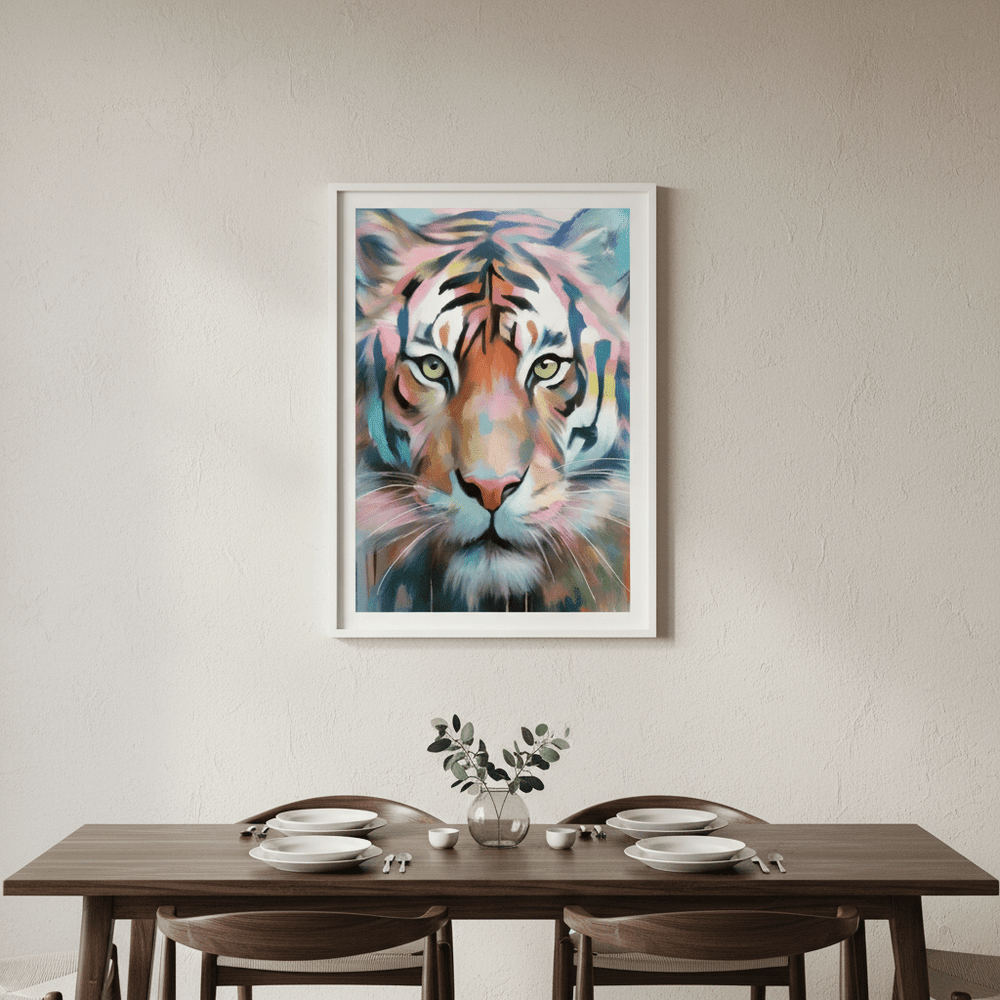 Rainbow Tiger by Inkheart Designs wall - art - picture - poster