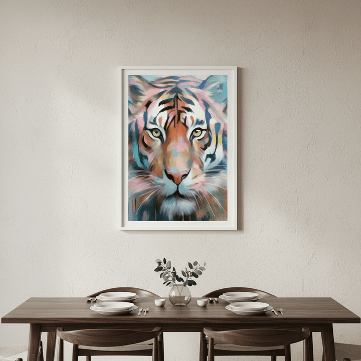 Rainbow Tiger by Inkheart Designs wall - art - picture - poster