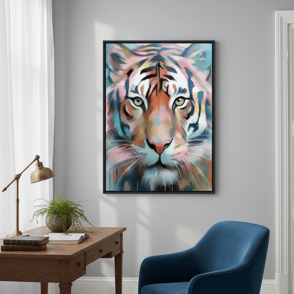 Rainbow Tiger by Inkheart Designs wall - art - picture - poster