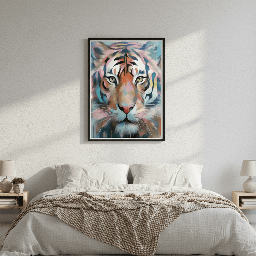 Rainbow Tiger by Inkheart Designs wall - art - picture - poster
