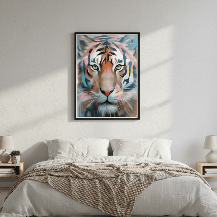 Rainbow Tiger by Inkheart Designs wall - art - picture - poster