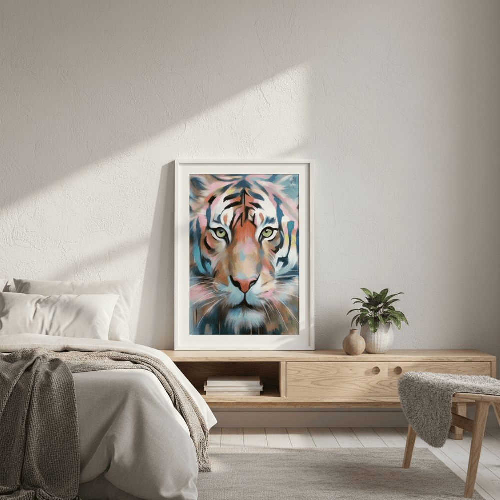Rainbow Tiger by Inkheart Designs wall - art - picture - poster