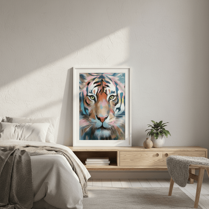 Rainbow Tiger by Inkheart Designs wall - art - picture - poster