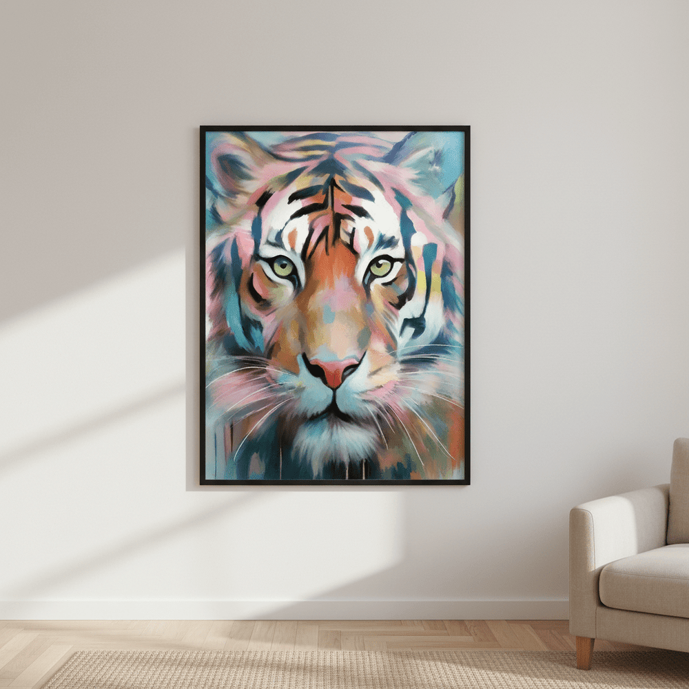 Rainbow Tiger by Inkheart Designs wall - art - picture - poster