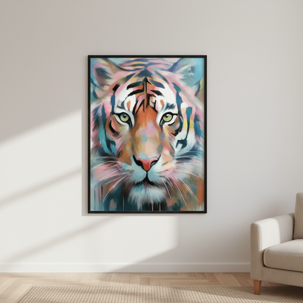 Rainbow Tiger by Inkheart Designs wall - art - picture - poster