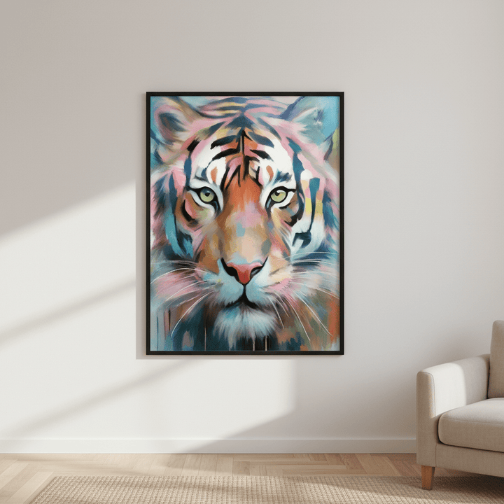 Rainbow Tiger by Inkheart Designs wall - art - picture - poster