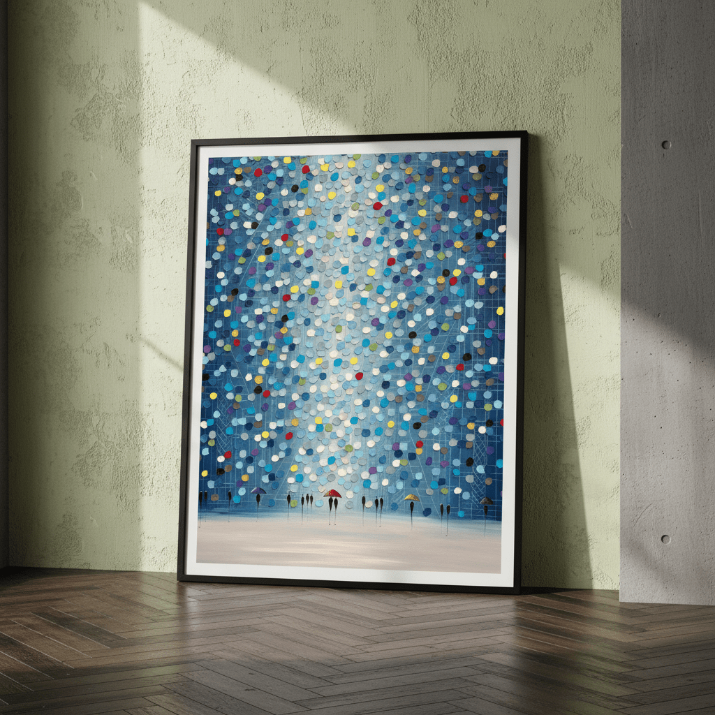 Raindrop Confetti by Ekaterina Ermilkina wall - art - picture - poster