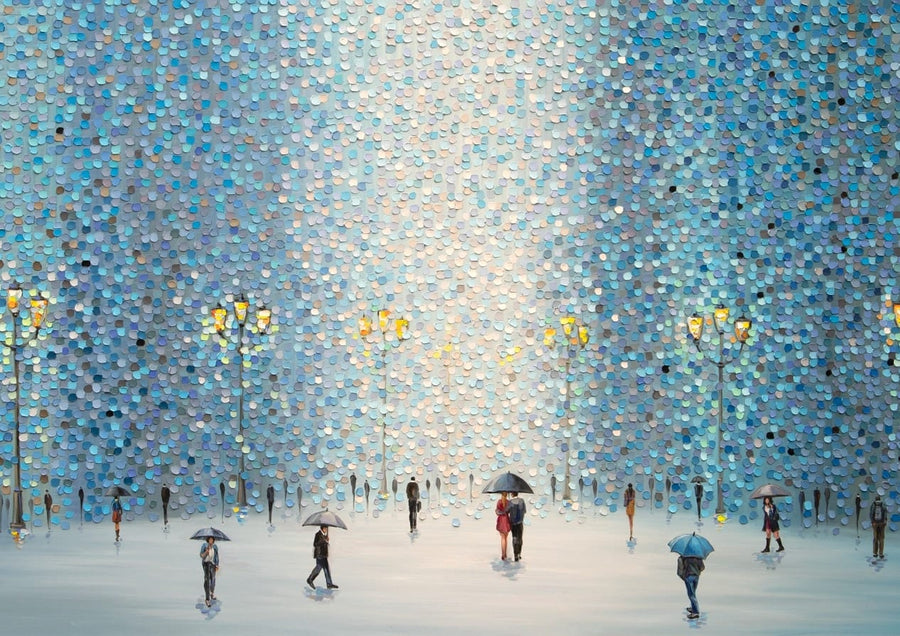 Rainy Street Lights By Ekaterina Ermilkina