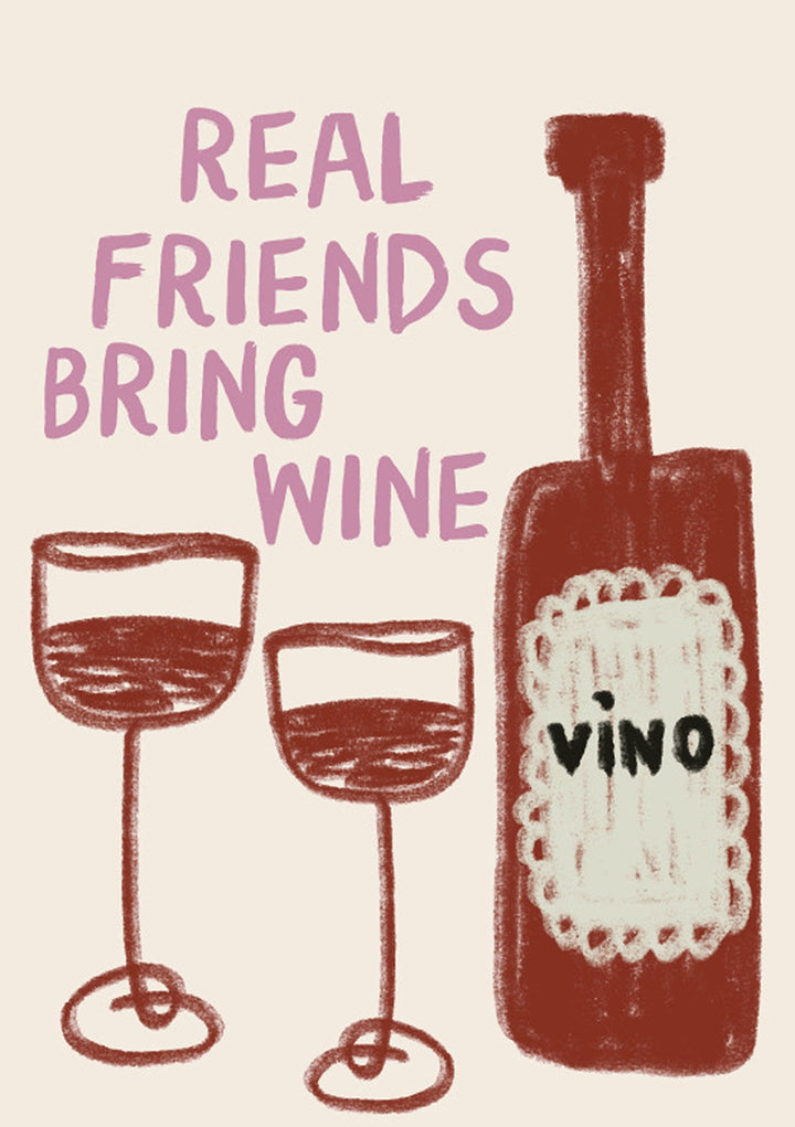 Real Friends bring Vino Wall Art,frame