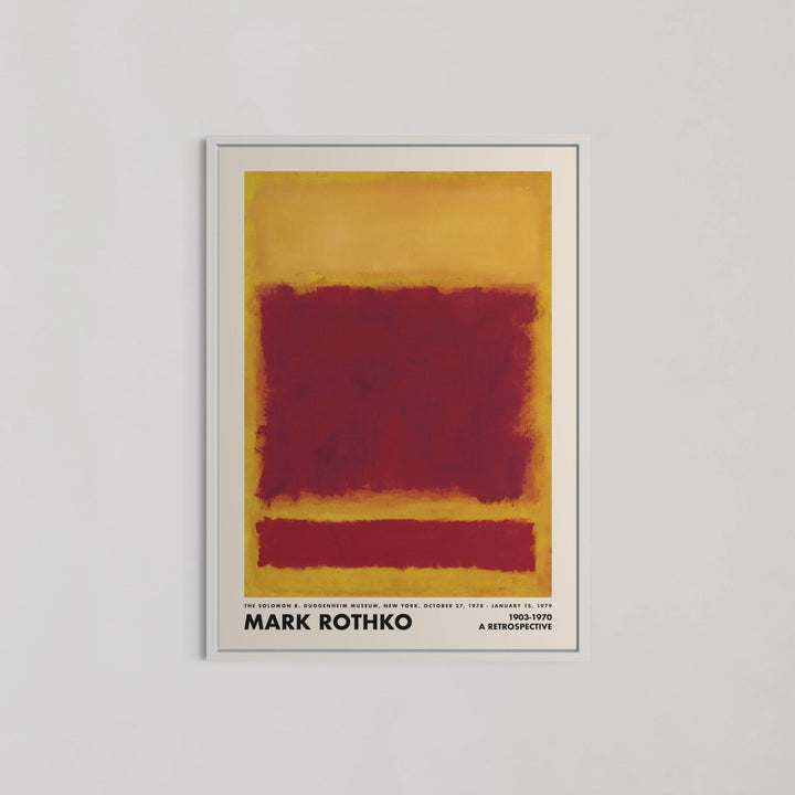 Red On Yellow Abstract II Wall Art by Mark Rothko - Style My Wall