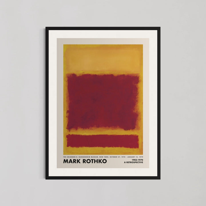 Red On Yellow Abstract II Wall Art by Mark Rothko - Style My Wall