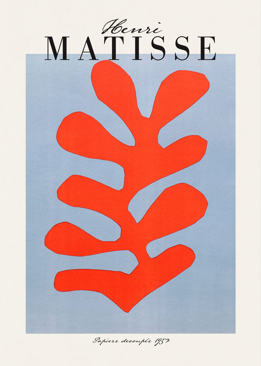 Red Organic Cutout Shape By Henri Matisse | Art & Canvas Print