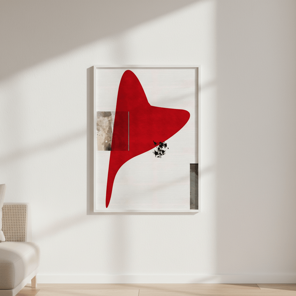 Red Shape by Rom Lammar wall - art - picture - poster
